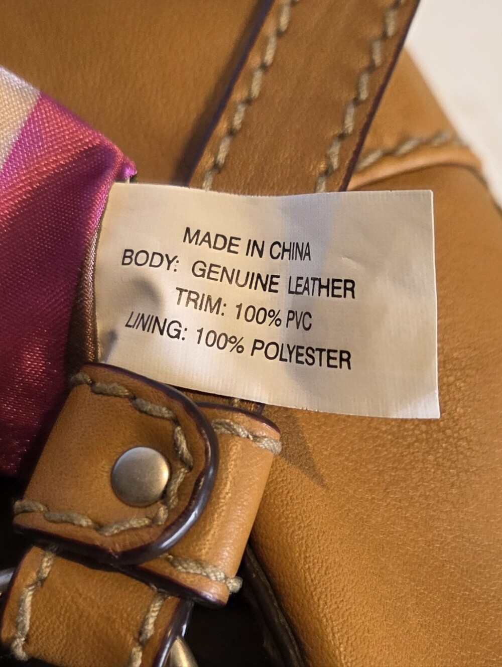 Tignanello Tan Leather Hobo Shoulder Bag - Picture 6 of 7